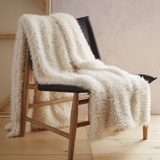 Faux Fur Sheepskin Throw | West Elm (US)