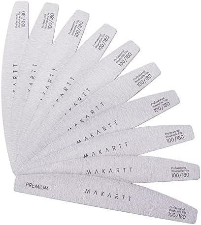 Makartt Nail Files 100/180 Grit: Professional Nail File for Acrylic Removal & Extension Shaping, ... | Amazon (US)