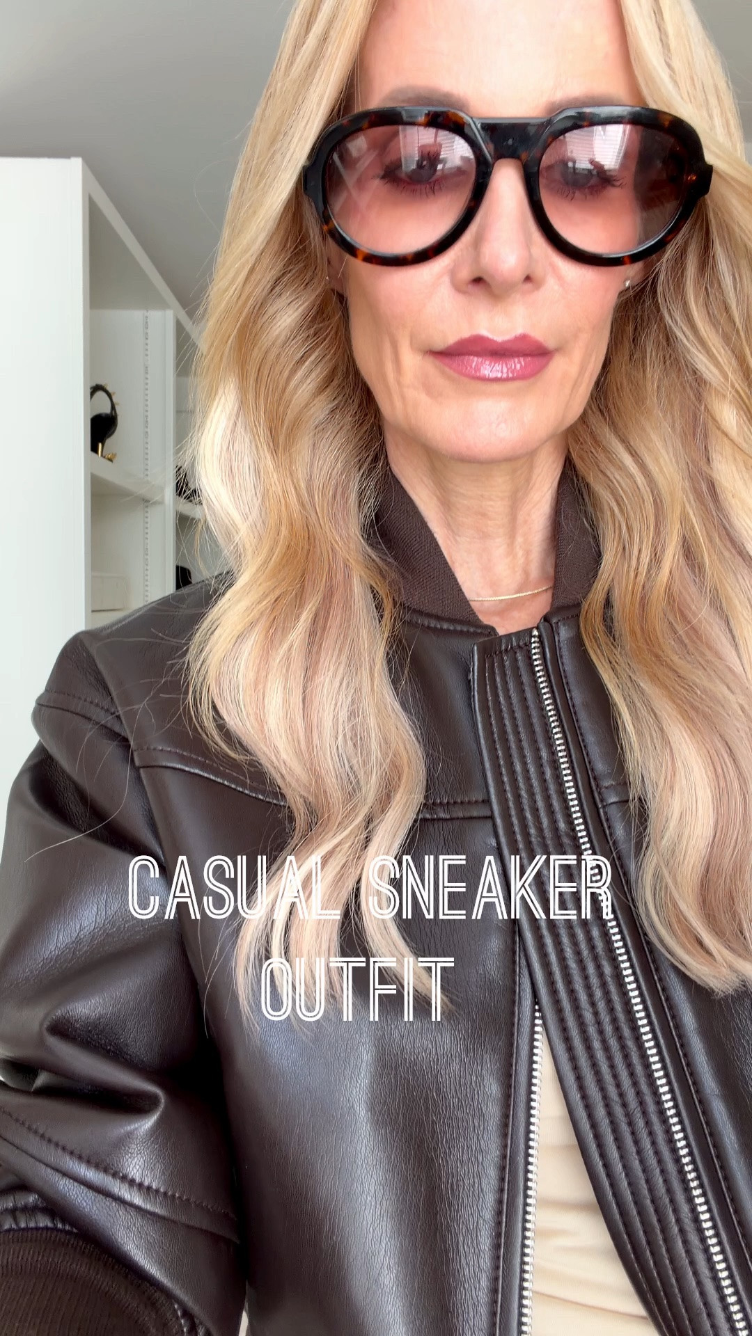 My favorite kind of casual fall outfit! These Quince wide-leg jeans have a great fit, and I ordered the 30-inch inseam to wear with my Quince sneakers. I finished the look with a studded belt and an Aritzia bomber. I’m wearing a size 24 regular in the jeans and an XS in the jacket. #LTKFall #CasualFallOutfit #WideLegJeans #SneakerOutfit #WomenOver40Style #LTKOver40 

 