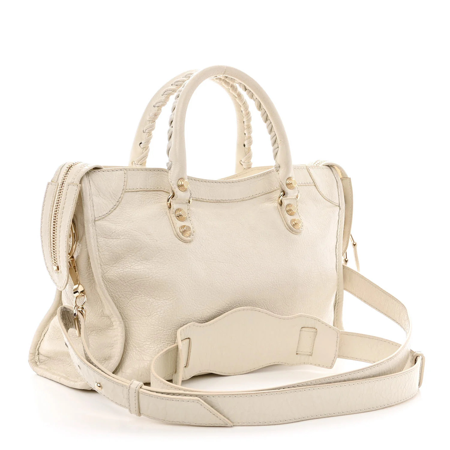 Agneau Giant 12 Gold Hardware S City White | FASHIONPHILE (US)
