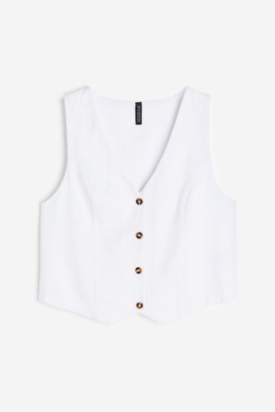 Linen-blend Suit Vest | H&M (US + CA)