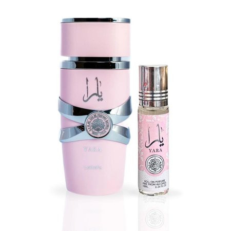 Yara Eau de Parfum Spray 100ml (3.4 oz) by Lattafa & Yara Roll-On Perfume Oil CPO 10ml (0.34 oz) by Ard Al Zaafaran (Bundle) | Walmart (US)