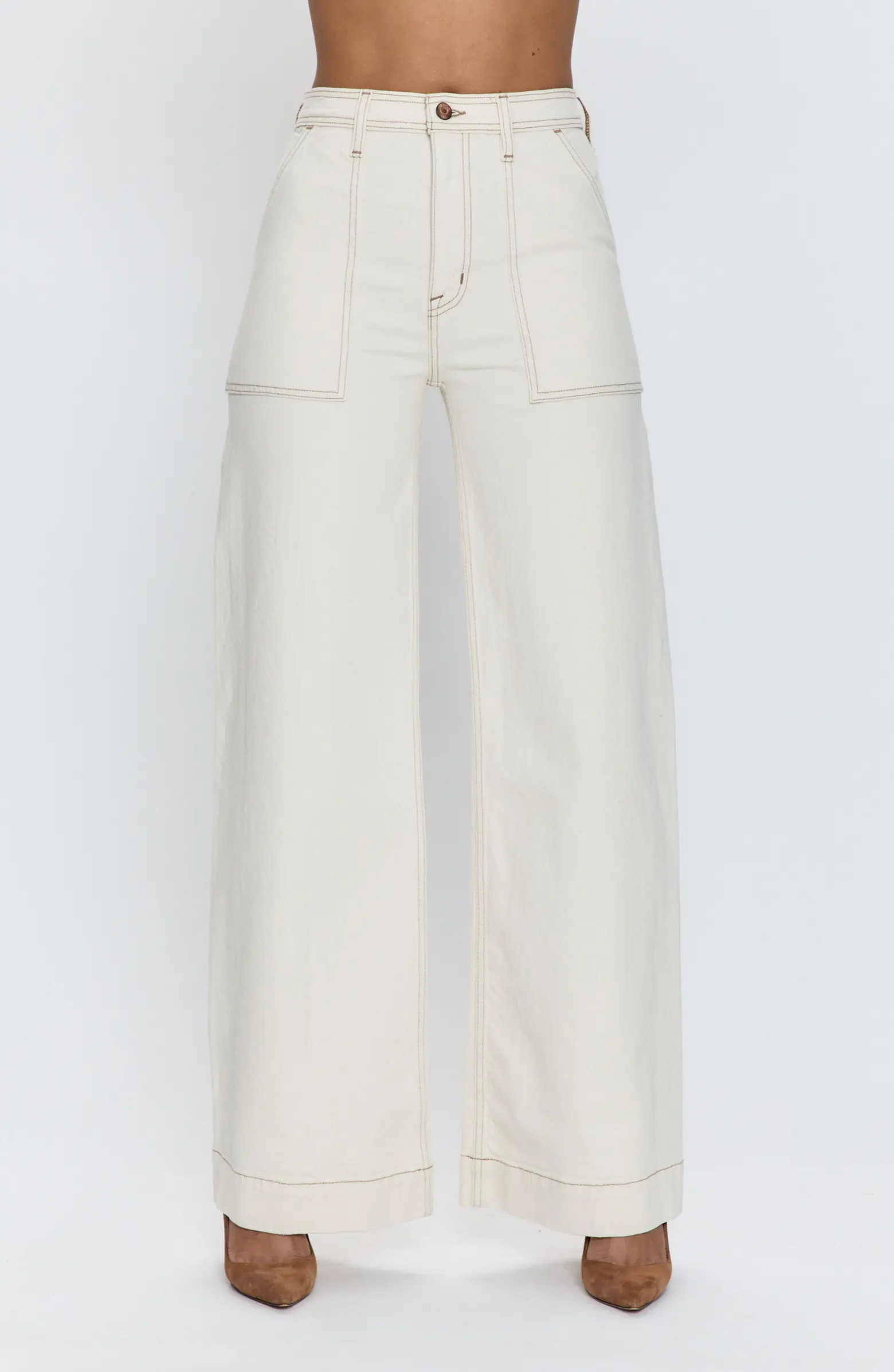Penny High Waist Wide Leg Utility Jeans | Nordstrom Rack