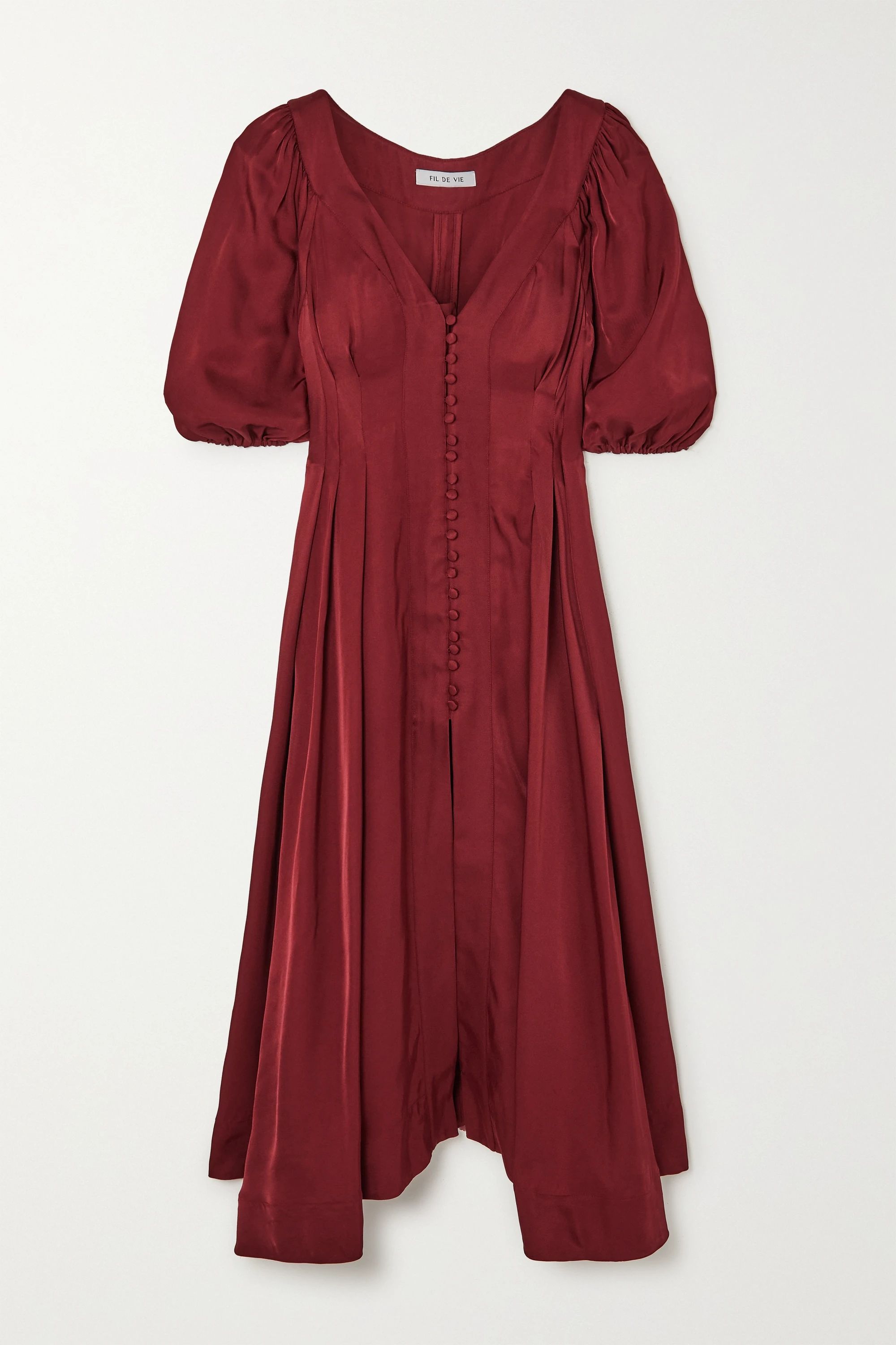 Casablanca pleated silk midi dress | NET-A-PORTER (UK & EU)