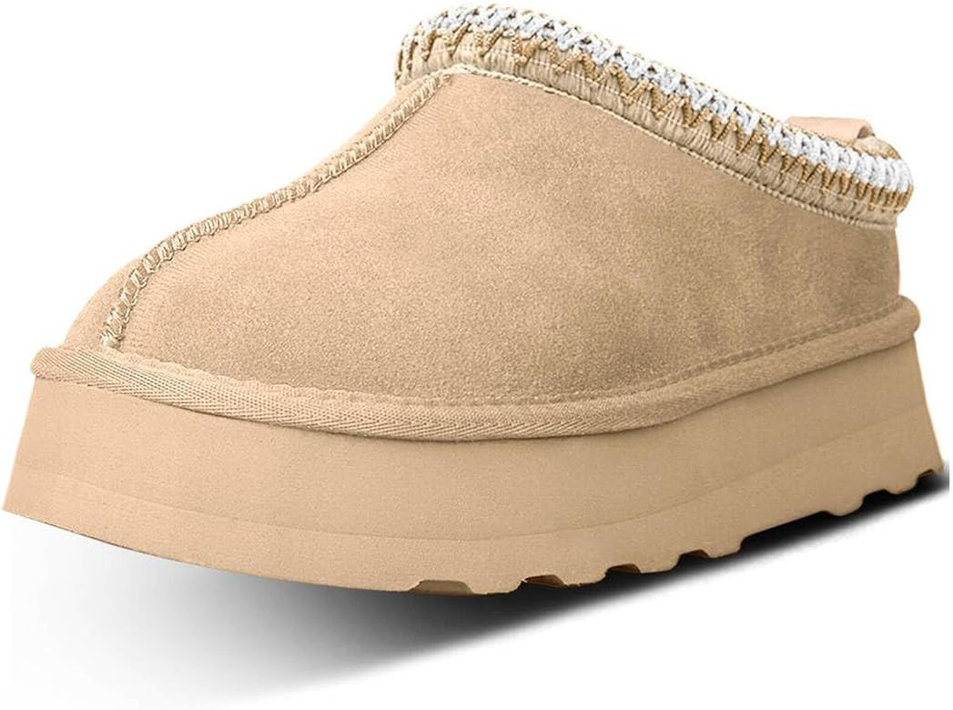 Women's Platform Slippers Comfy Mini Boots Fur Fleece Lined Short Ankle Boot Fluffy House Slipper... | Amazon (US)