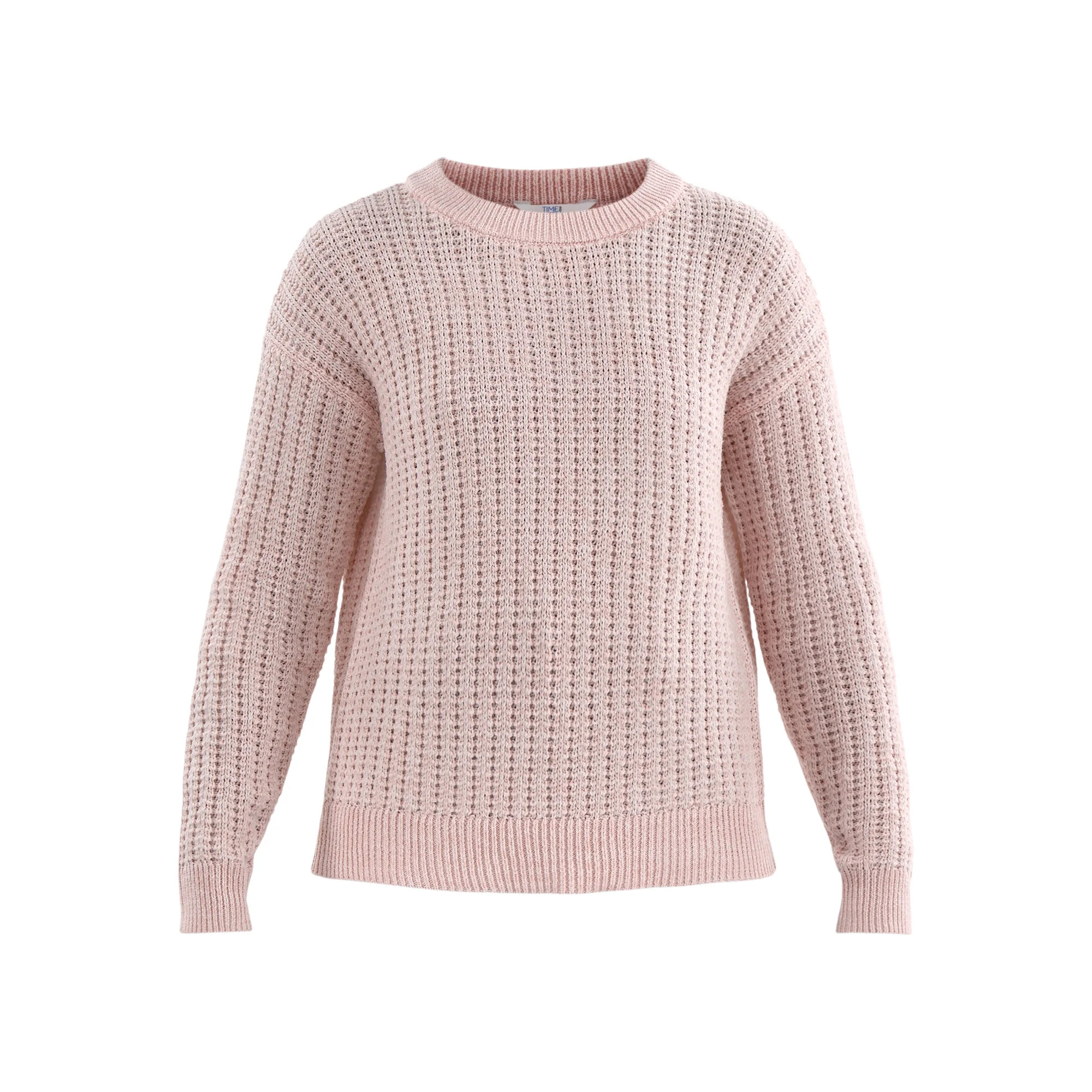Time and Tru Women's and Women’s Plus Textured Stitch Sweater, Midweight, Sizes XS-4X | Walmart (US)