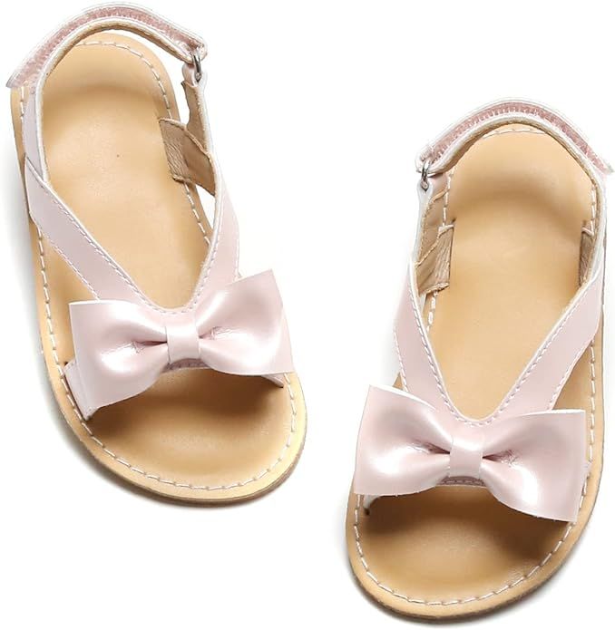 Girls Sandal Open toe Strap Toddler Summer Shool Flats | Amazon (US)