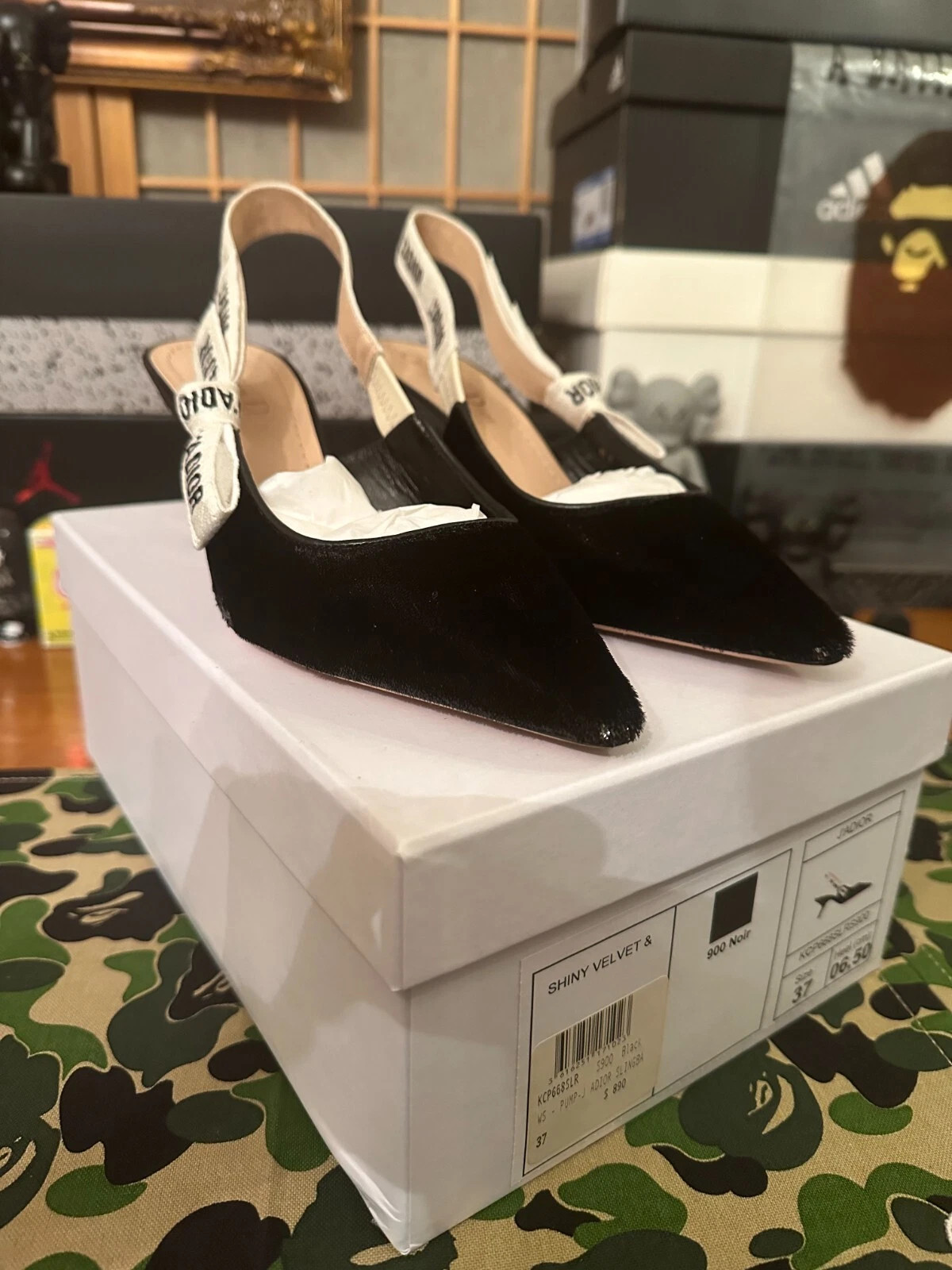 Authentic Christian Dior J'Adior Slingback Pumps Black Shiny Velvet (BRAND NEW)  | eBay | eBay US
