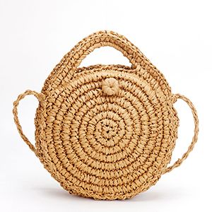 SHUIBIAN Women Straw Crossbody Bag Crochet Shoulder Summer Bag Round Handbags Beach Bag | Amazon (US)