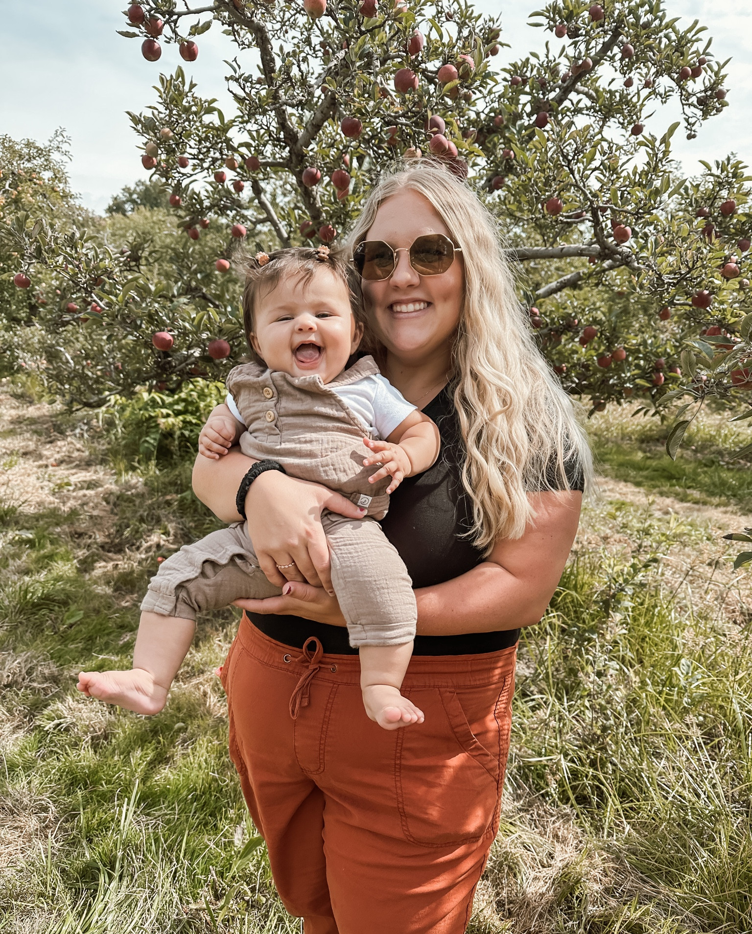 Apple picking outfits 🍎 loving these burnt orange pants for all the fall vibes! Neutral outfits on babies are just too cute 😍

#LTKstyletip #LTKbaby #LTKmidsize