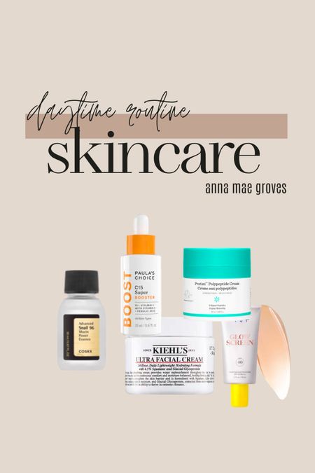 My daytime skincare routine! 
Snail mucin
Vitamin c
Moisturizer I like Kiehls or drunk elephant because it has peptides)
Sunscreen

Remember put on your face AND your neck!

#LTKbeauty