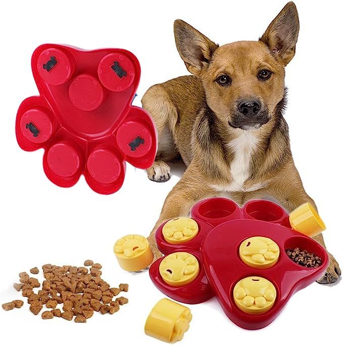 iMichelle Dog Food Treat Puzzle Toy Slow Feeder Bowl, Treat Dispensing Interactive Game Puzzle Tr... | Amazon (US)
