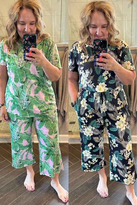 Pajamas come in a 2-pack. Several prints to pick from. It’s a lightweight knit with lettuce edge hem. 

Fun pjs for family reunions and girls trips! Treat everyone on your trip with a pair! 

I’m wearing an XL 

#LTKFindsUnder50 #LTKOver40 #LTKTravel