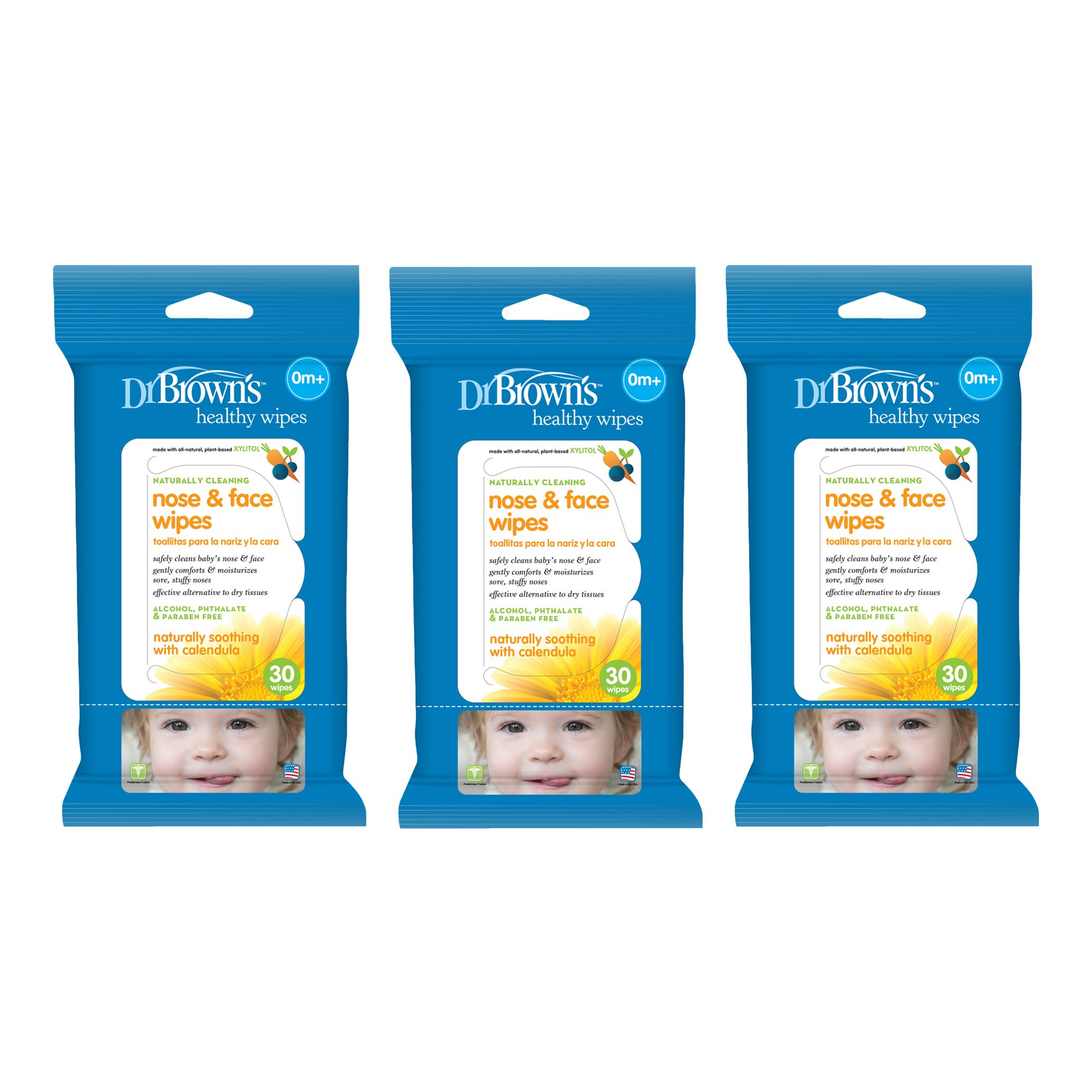 Dr. Brown's Nose and Face Wipes, 30 Count, 3-Pack | Walmart (US)