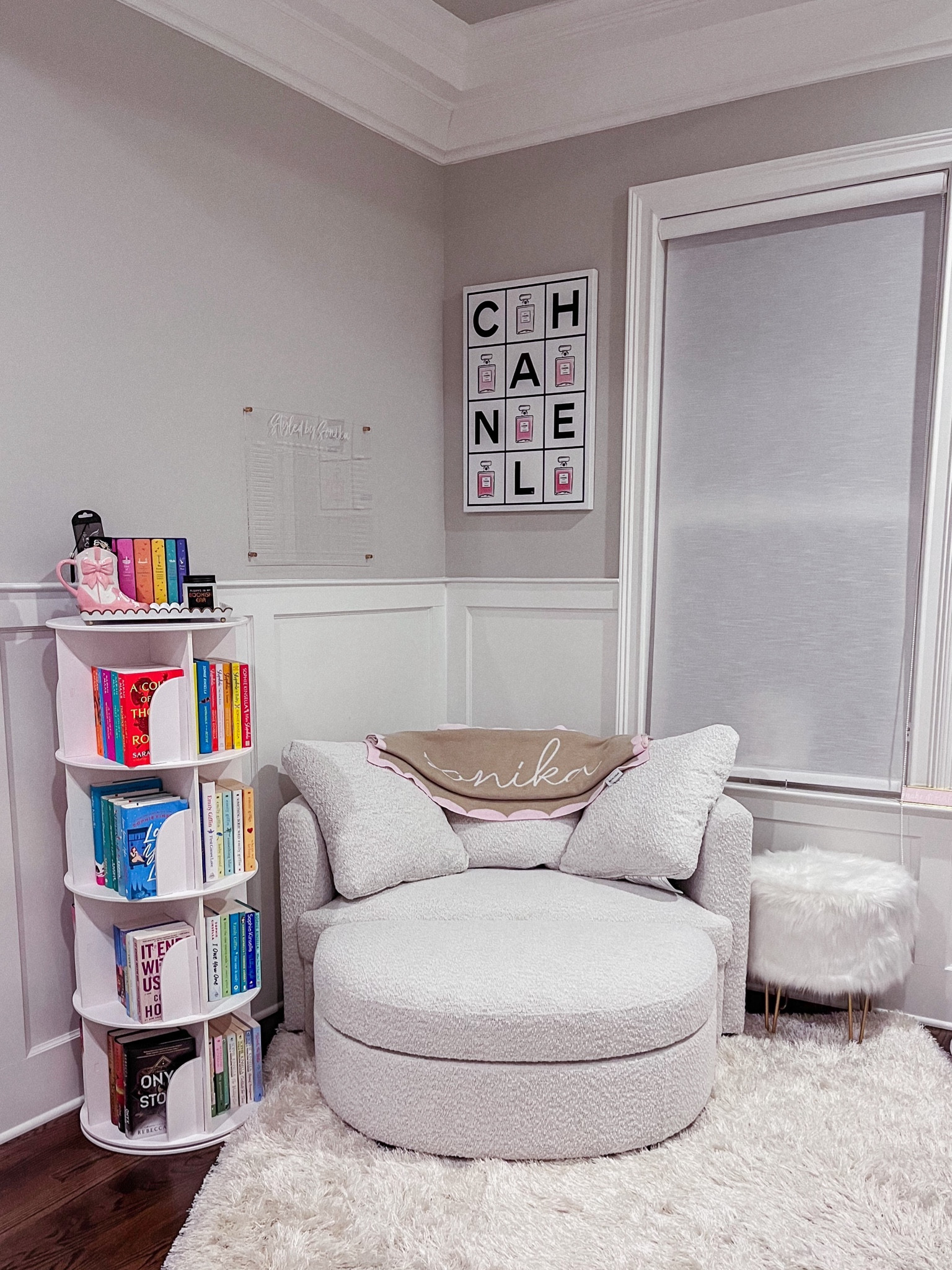  Chair is from costco, linked similar 
Rotating bookshelf 
Reading nook 

#LTKSaleAlert #LTKFindsUnder100 #LTKHome
