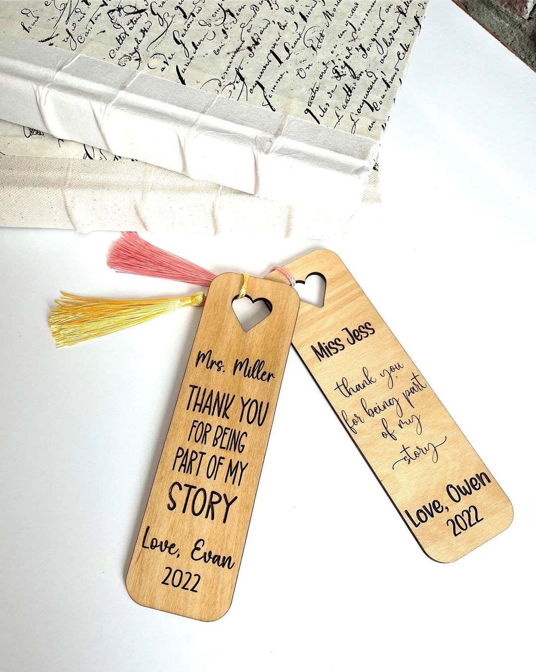 Personalized Teacher Gift Teacher Appreciation Week Engraved Wooden Teacher Bookmark Part of My S... | Etsy (US)