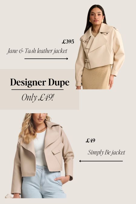 Jane & Tash jacket dupe 🤍 #Designerdupe 

#LTKfindsunder50 #LTKstyletip #LTKfindsunder100