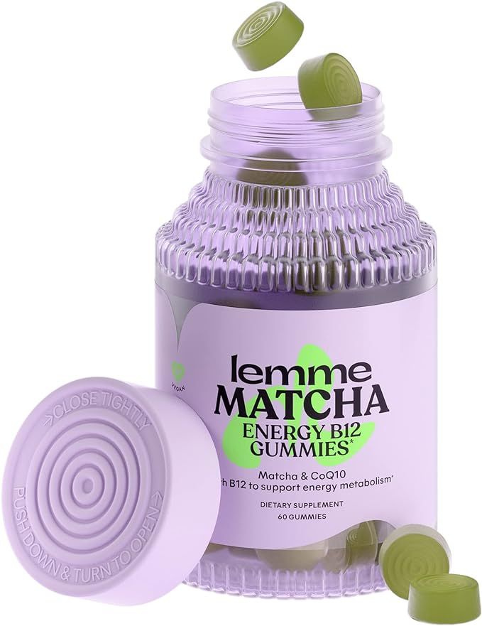 Lemme Matcha Superfood Energy Gummies with Organic Matcha Green Tea, Vitamin B12 and Antioxidant ... | Amazon (US)