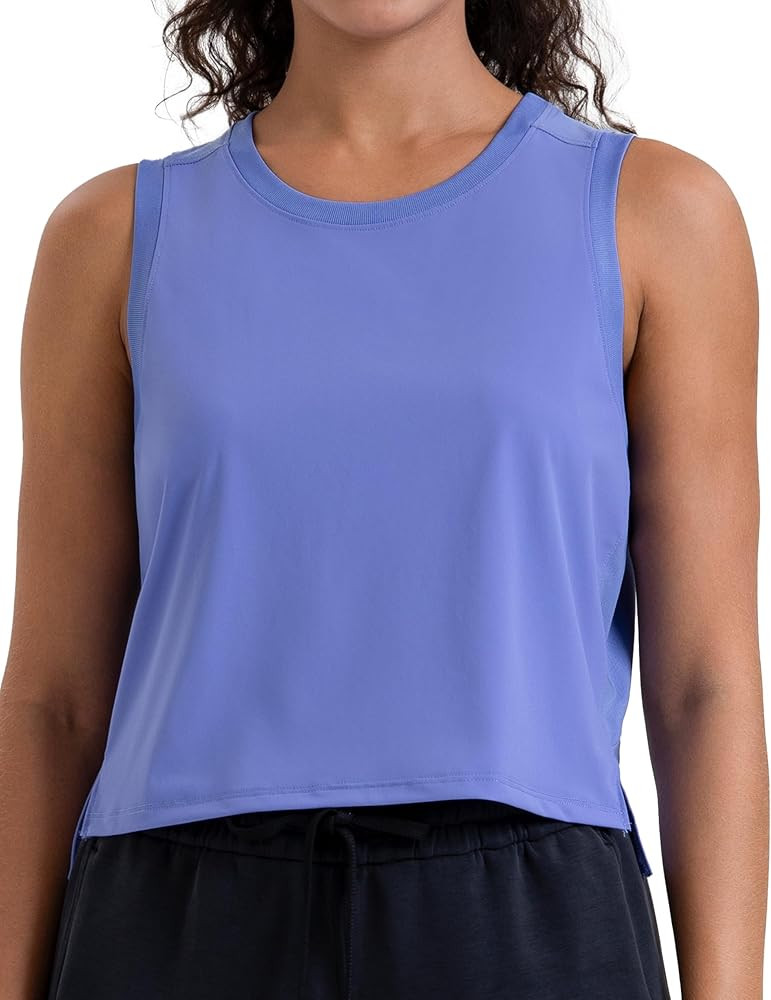 Colorfulkoala Women's Breezy Mesh Back Muscle Tank Loose Fit Workout Tops | Amazon (US)