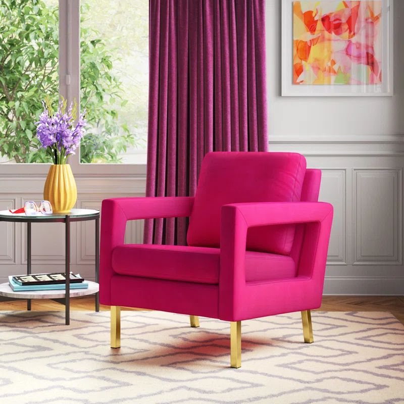 Clayne 26.5'' Wide Velvet Armchair | Wayfair North America