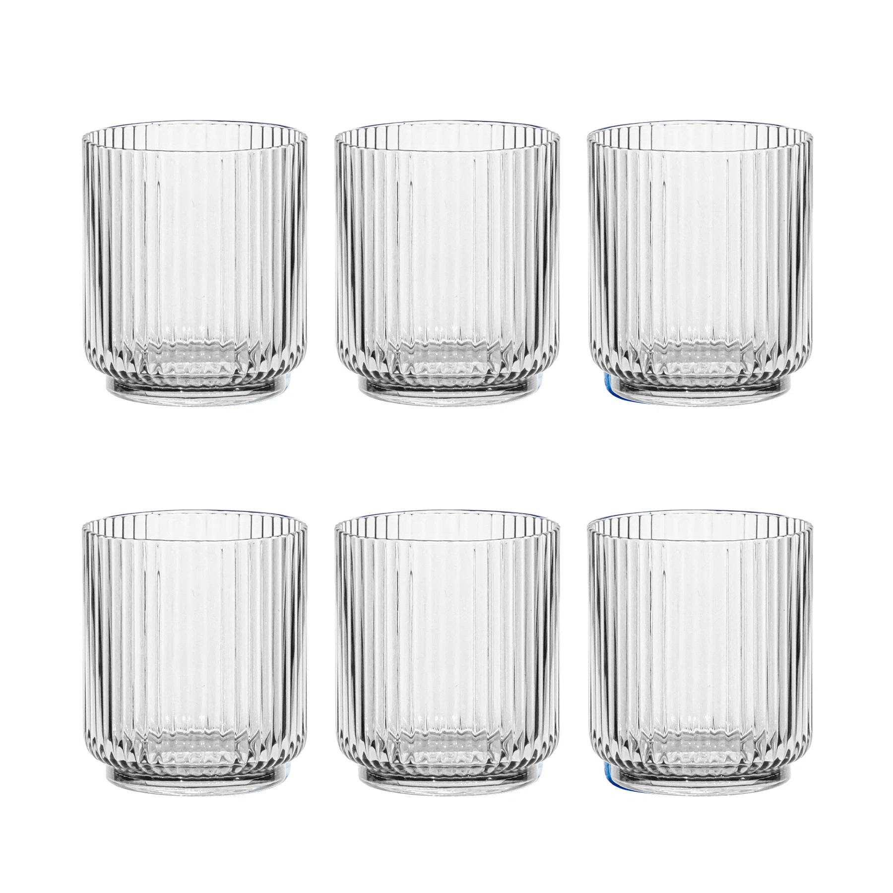 Laya Fluted Acrylic Low Tumbler Glass (Set of 6) | Wayfair North America