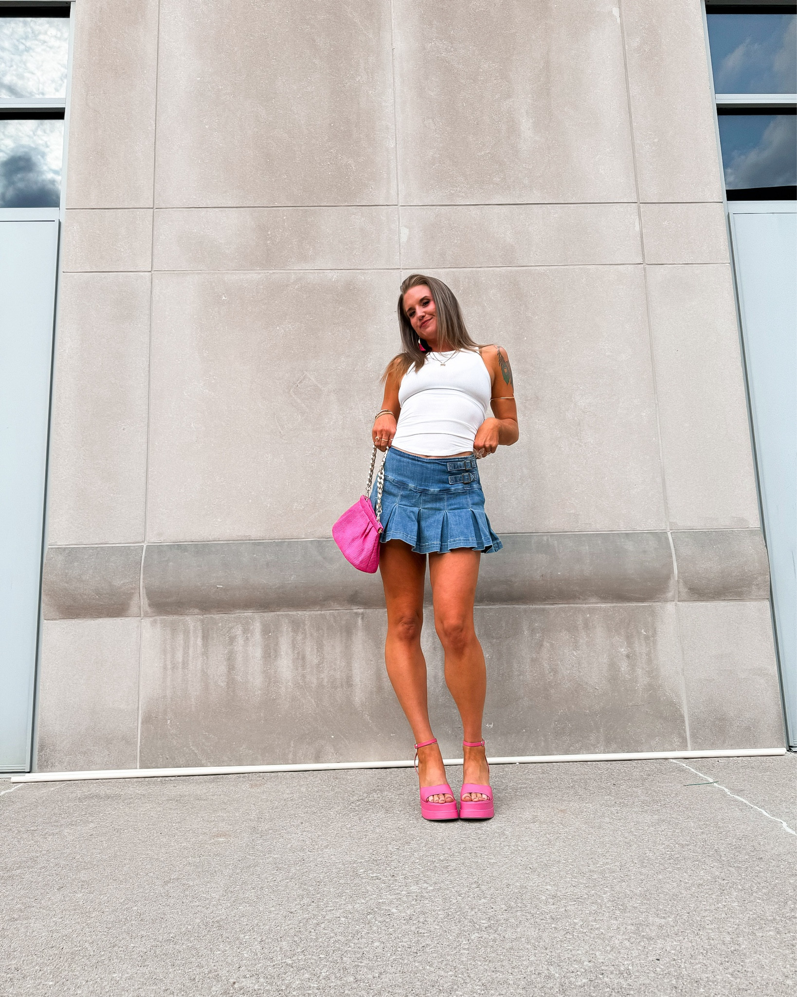 It’s giving Cher from clueless 🩷
Summer outfit | Target skort, purse and shoes | A&E basic super soft top  | summer aesthetic | Pinterest | Pinterest aesthetic | fashion | style | looks 
#love #fashion #instagood #boss #photoshoot 

#LTKStyleTip #LTKFindsUnder50 #LTKSeasonal