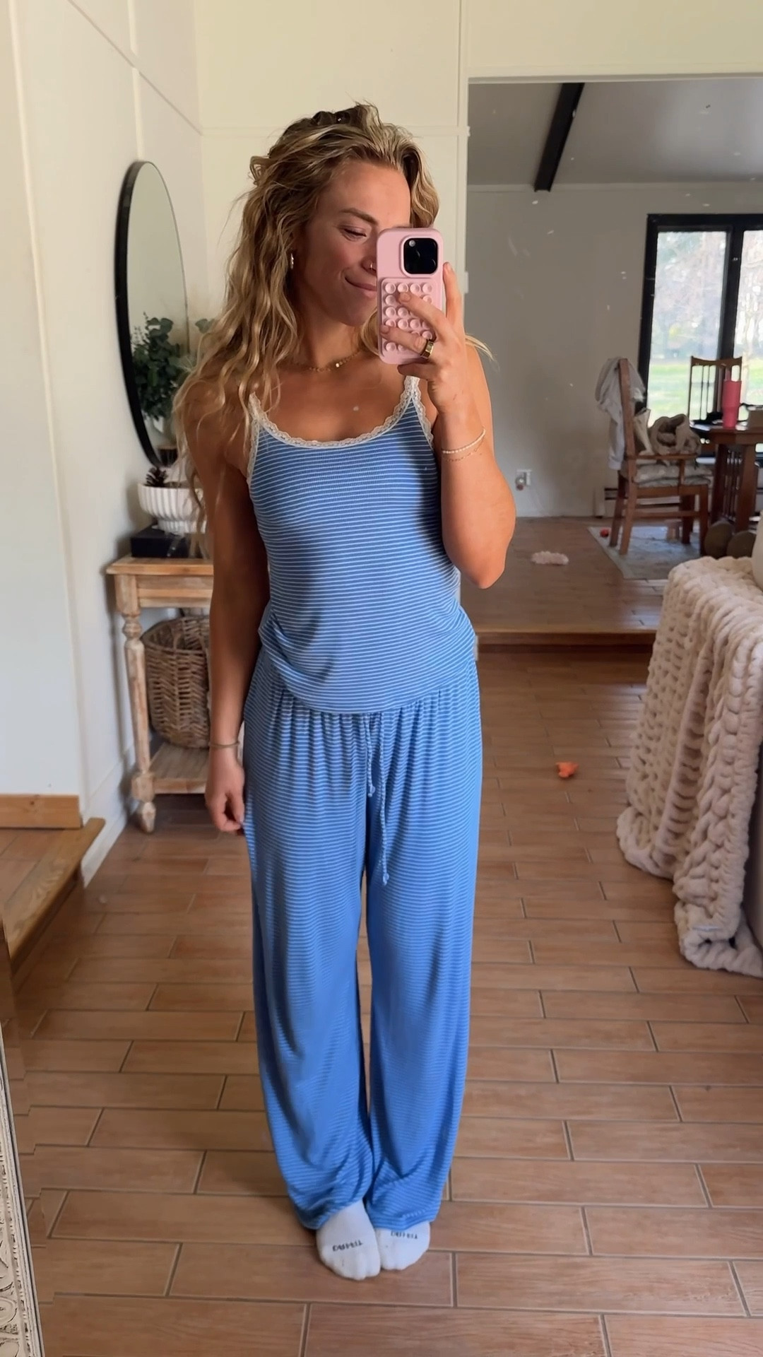the perfect pjs for spring mornings  💙🌞

#springfashion #springootd #pajamas #americaneagle #aexme #stripes #cozyoutfit #springoutfit #pjs #loungewear 

#LTKFindsUnder50 #LTKHome #LTKStyleTip