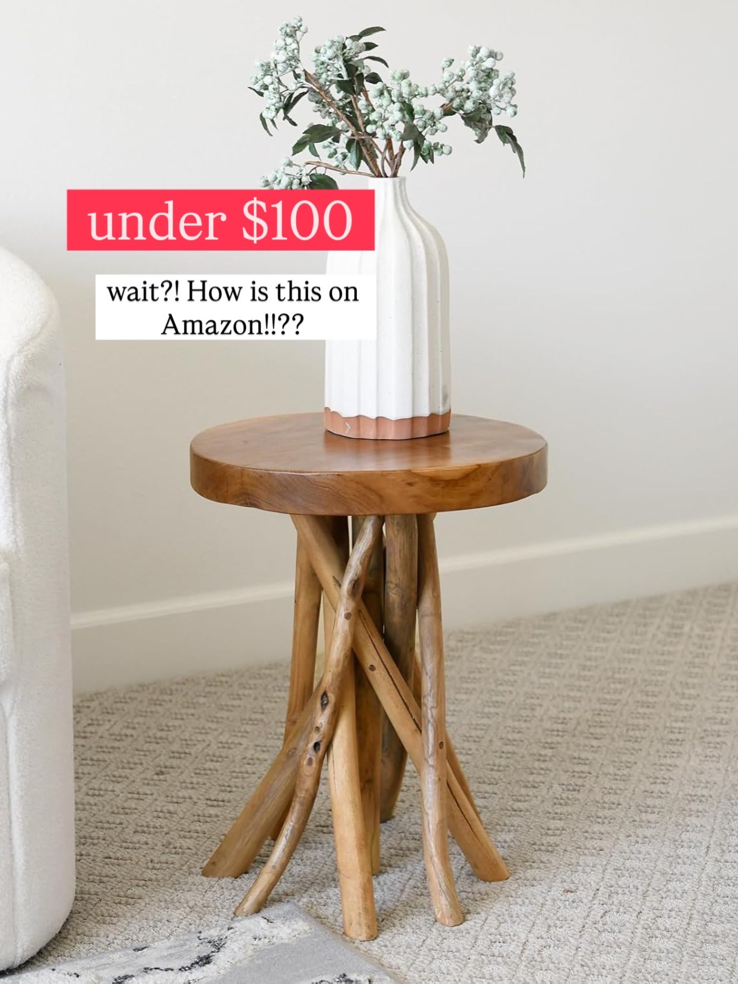 Amazon wood stick end table 

#LTKvlog #LTKU #LTKHome