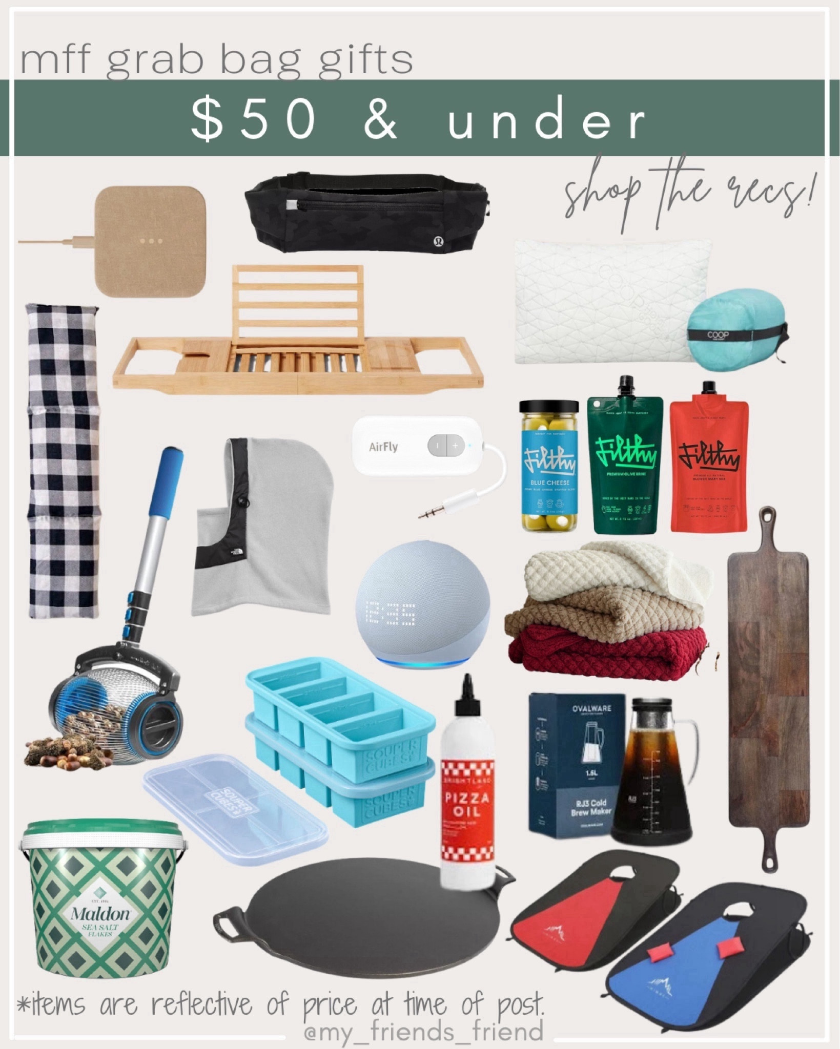 shop the grab bag + white elephant gifts $50 and under that everyone will be fighting for! recs all from our friends to yours!

not linked: lululemon fast & free belt bag

gift guides // gifts for her // holiday party //christmas party

#LTKfindsunder50 #LTKGiftGuide #LTKsalealert