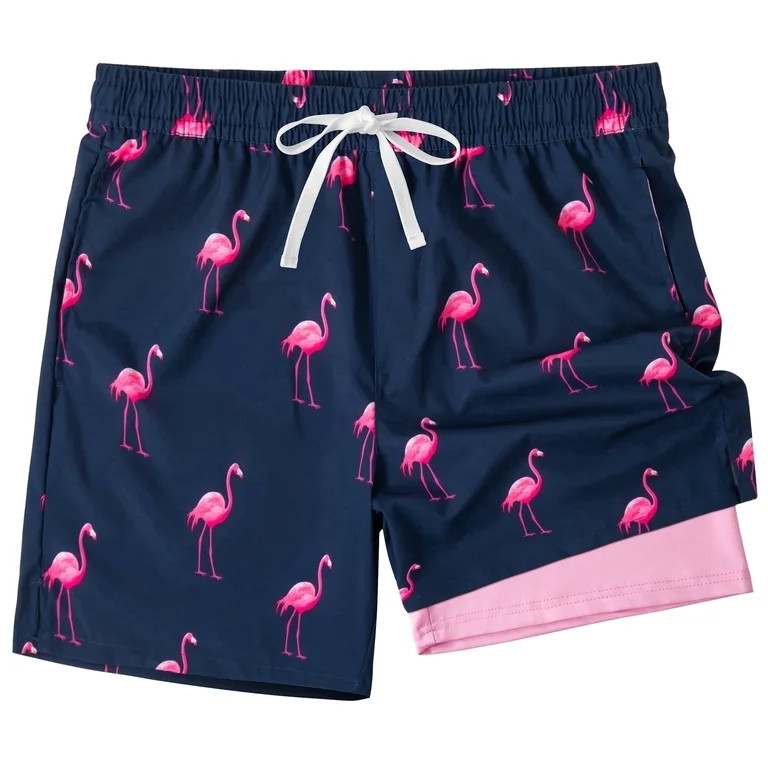 REDESS Mens Swim Trunks with Liner, Mens Athletic Running Workout Shorts 6" Inseam, Sizes S-2XL | Walmart (US)