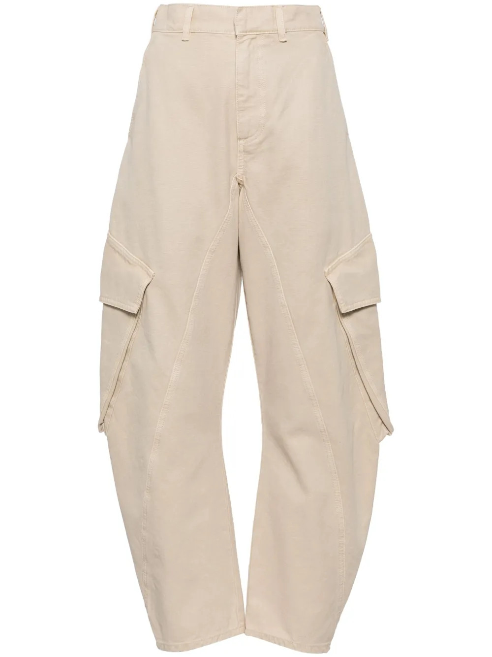 JW Anderson Twisted tapered-leg Cargo Jeans | Neutrals | FARFETCH CA | Farfetch Global