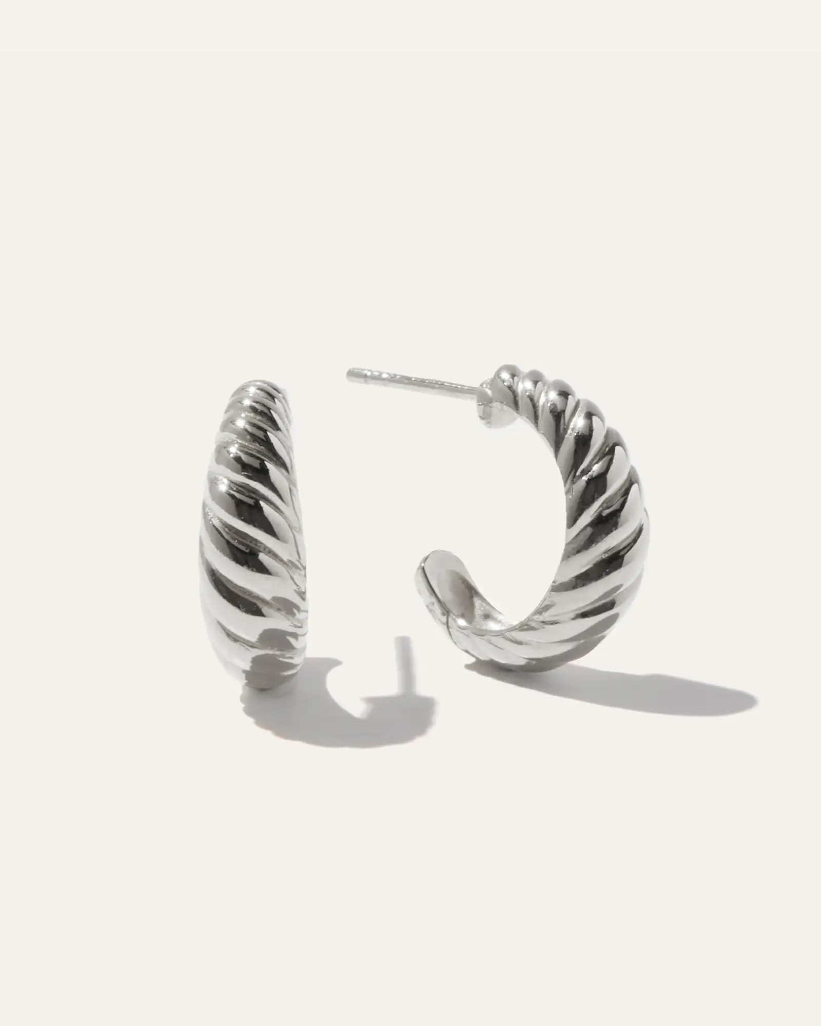 Croissant Hoops in Sterling Silver | Quince