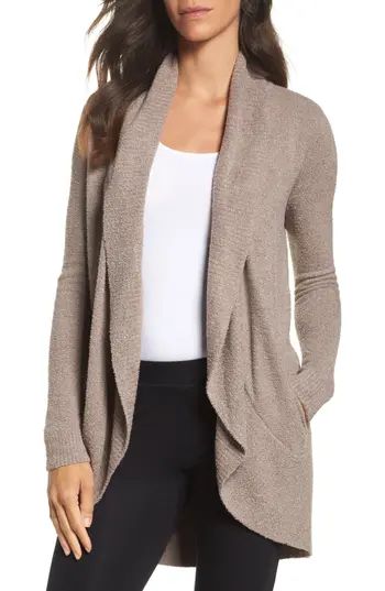 Women's Barefoot Dreams Cozychic Lite Circle Cardigan, Size X-Small/Small - Brown | Nordstrom