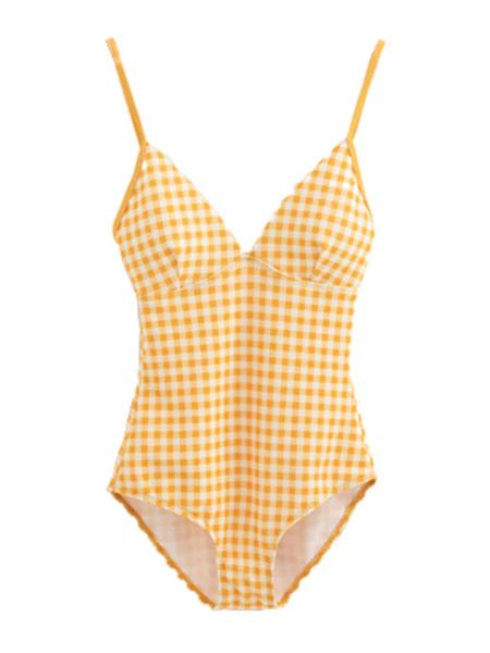 'Davina' V-neck Gingham Swimsuit (2 Colors) | Goodnight Macaroon