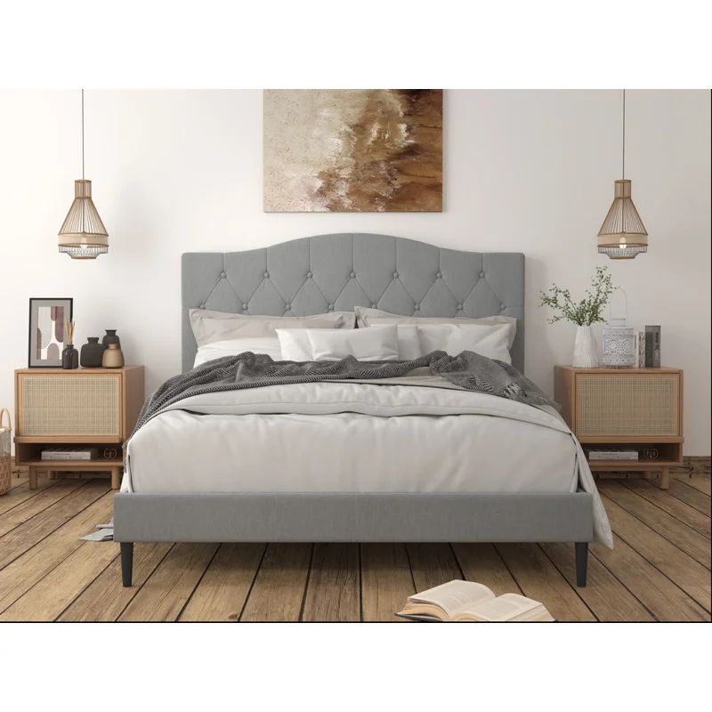Arnette Tufted Upholstered Low Profile Platform Bed | Wayfair North America