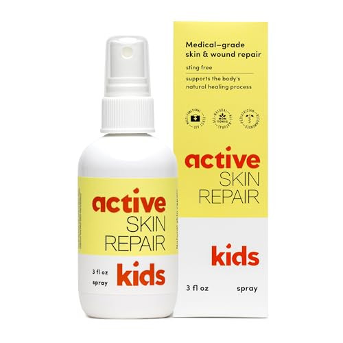 Active Skin Repair Kids First Aid Spray - Non-Toxic & Natural Kids Antiseptic Formula for Minor Cuts, Wounds, Scrapes, Rashes, Sunburns, and Other Skin Irritations (3oz Spray) | Amazon (US)