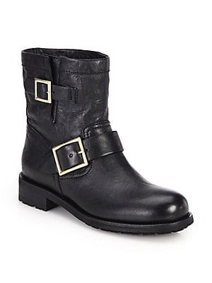 Youth Leather Biker Boots | Saks Fifth Avenue