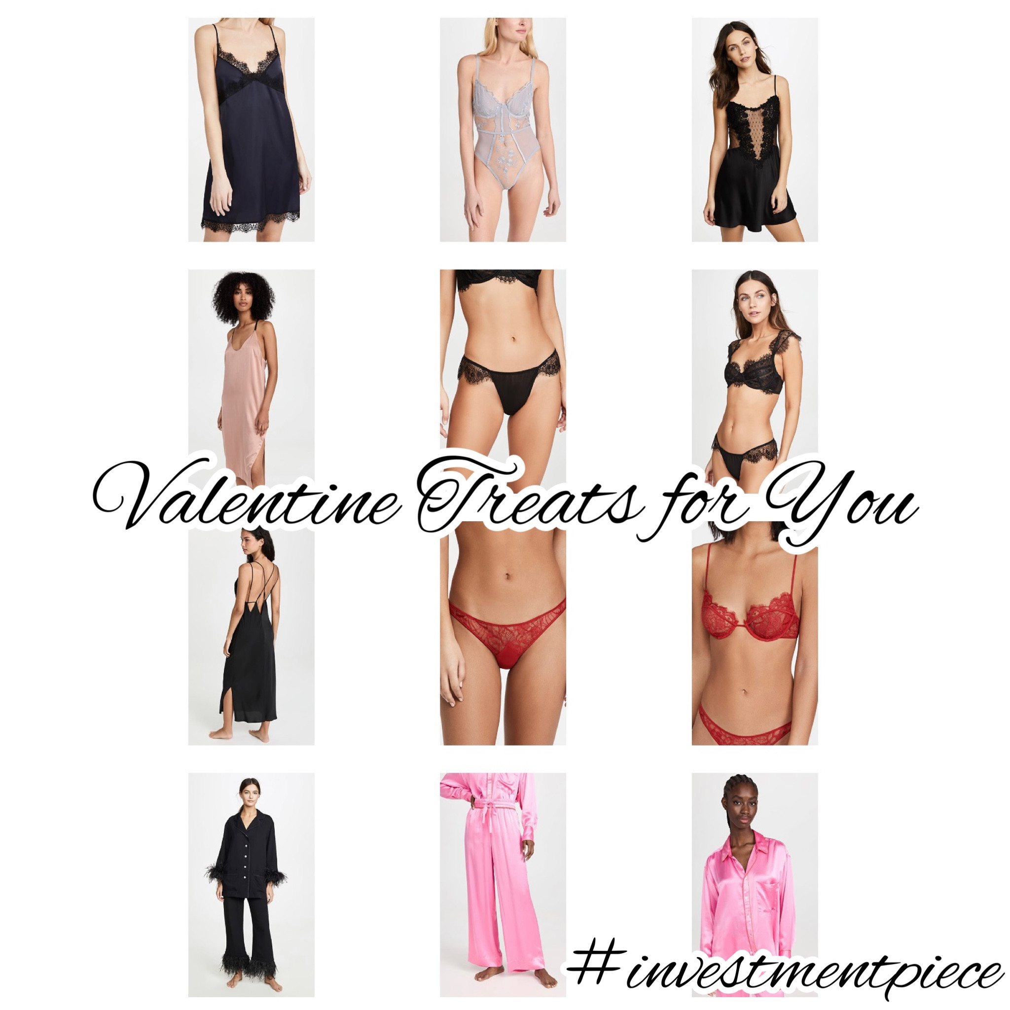 Treat yourself (or someone special 😉) to these special pjs, and lingerie for Valentine’s Day! From satin to lace, red to black - these will wow! @shopbop #investmentpiece 

#LTKSeasonal #LTKGiftGuide #LTKstyletip