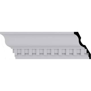 2-7/8 in. x 4-5/8 in. x 94-1/2 in. Polyurethane Dentil Crown Moulding | The Home Depot