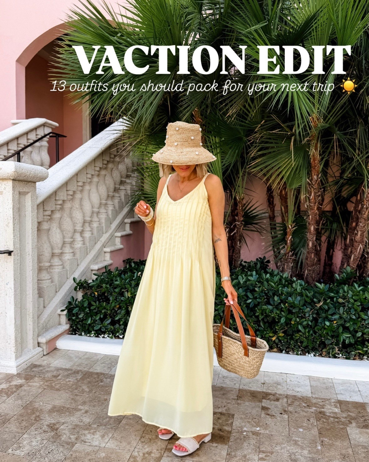 Sharing 13 outfits that would be perfect for vacation! Linked all below! Wearing S in this yellow dress!

Loverly Grey, vacation, resort wear, beach outfit, palm beach looks

#LTKSeasonal