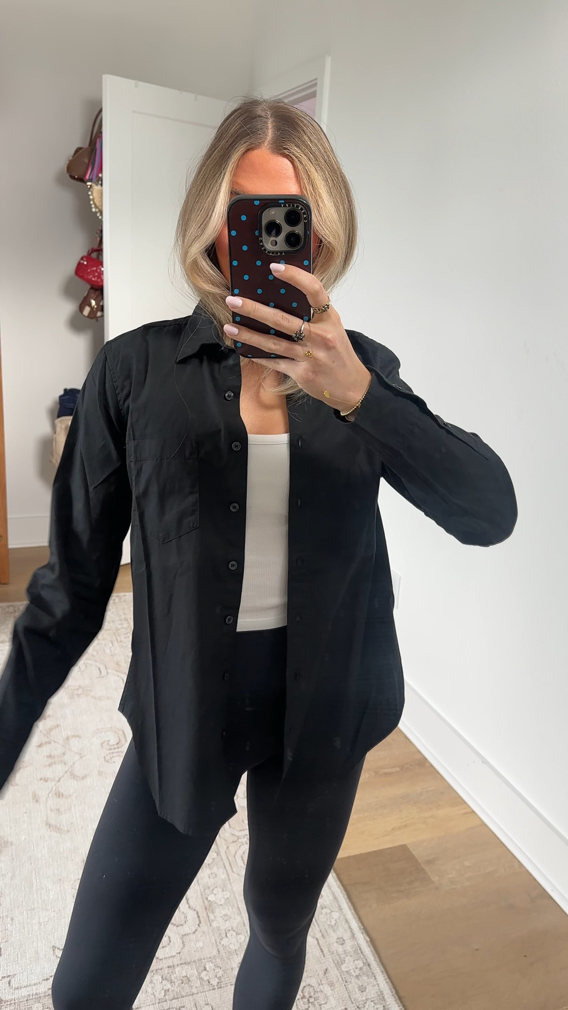 Our Perfect Shirt has always been a classic. Now we’re giving it a name to match.
Designed with clean stitching and made in a soft cotton poplin. This has always been, and will always be, the best button-up out there.

Soft organic cotton poplin button-front shirt.
Button-front collar.
Long sleeves.
Curved hem.
Buttons made with 25% recycled polyester. Less waste in the world. More great clothes for you.

#LTKSaleAlert #LTKWorkwear #LTKootd