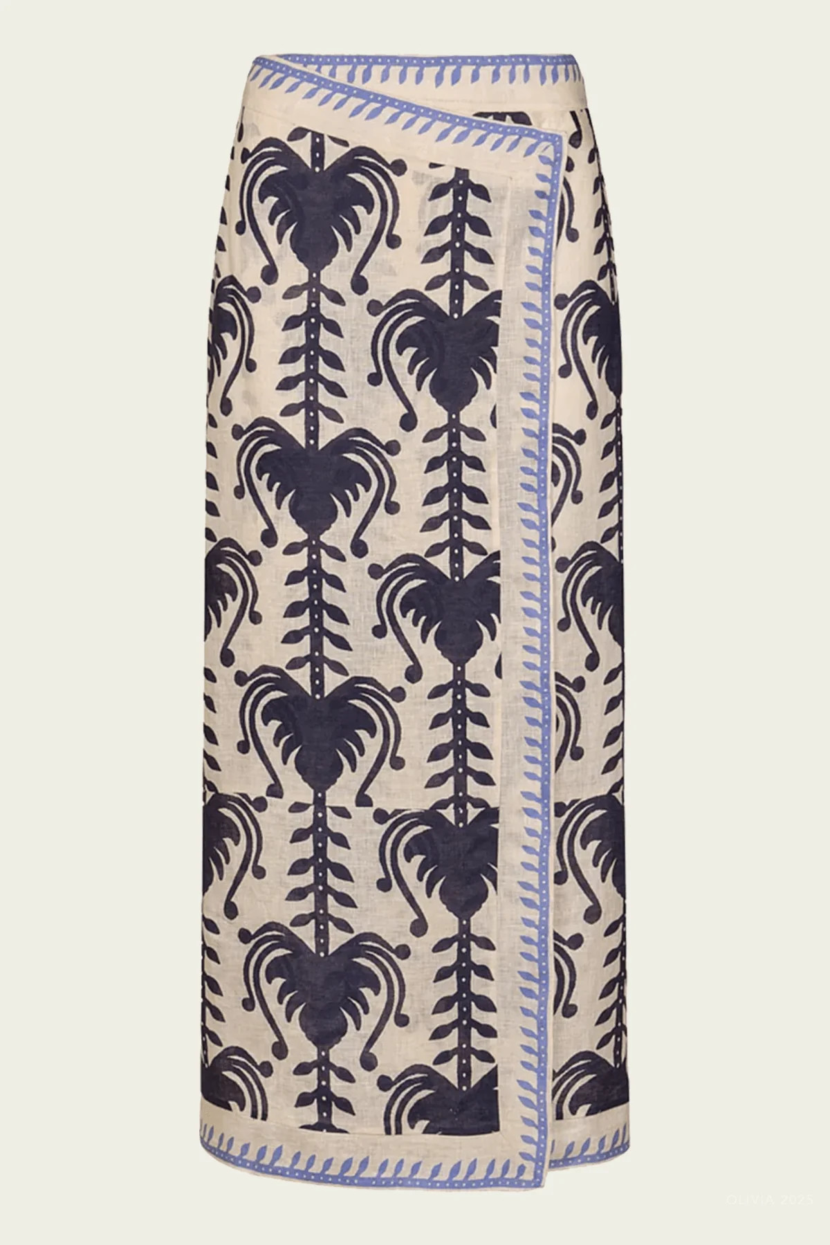 Deep Blue Sea Skirt in Ecru Navy - Ivory 4 US | Shop Olivia