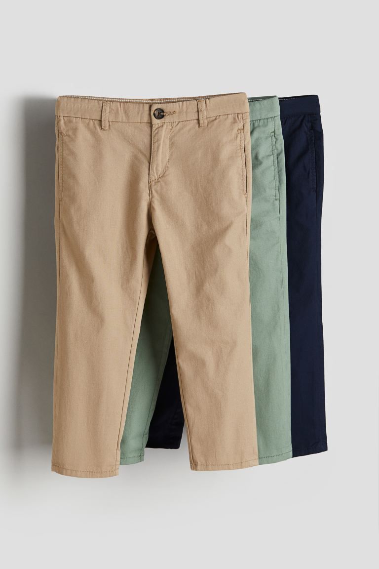 3-pack Cotton Twill Chinos | H&M (US + CA)