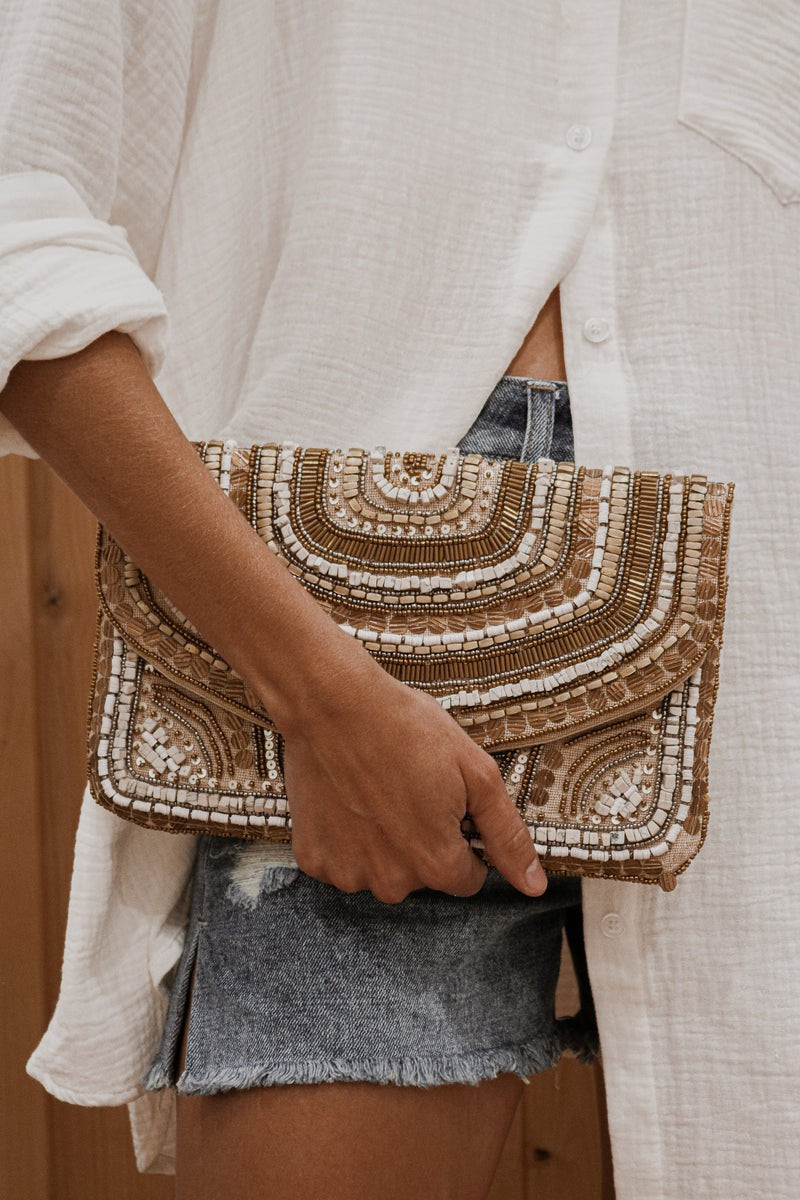 Gypsy Handbag in Cream | lauren nicole