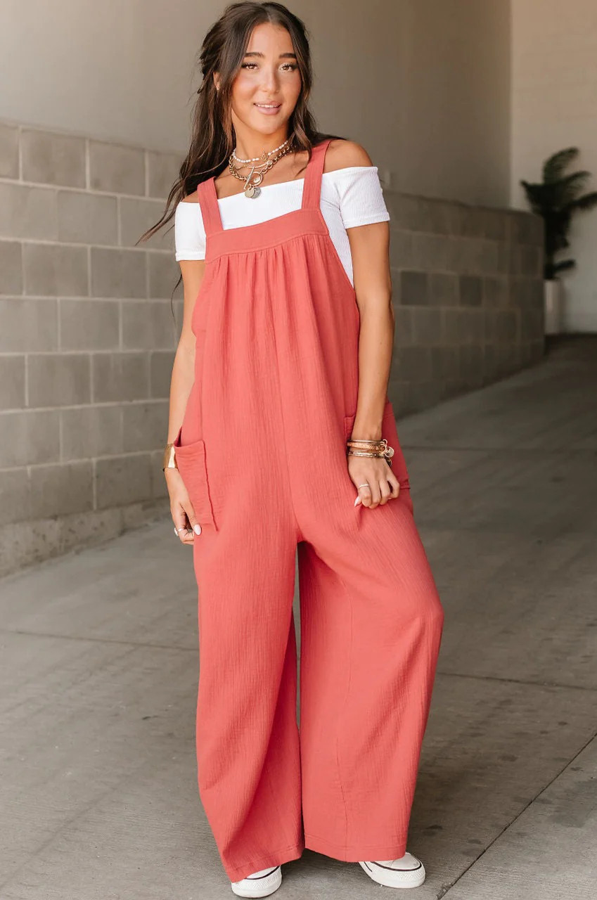 Sydney Wide Leg Jumpsuit - Rust | Mindy Mae's Market