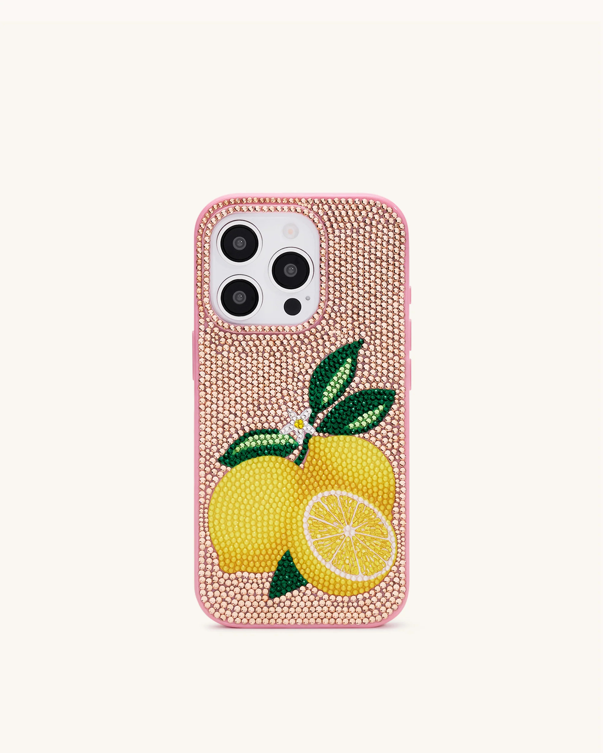 Lemon Artificial Crystal Phone Case - Pink | JW PEI US
