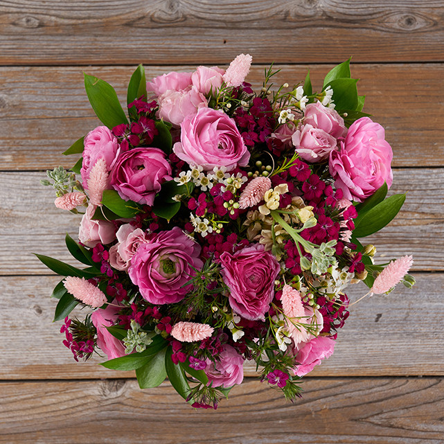 A Bouquet of Pink Roses and Ranunculus  - The Bouqs Co. | The Bouqs Co.