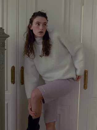 FURRY WOOL KNIT_IVORY | (주)더블유컨셉코리아/W Concept(KR)