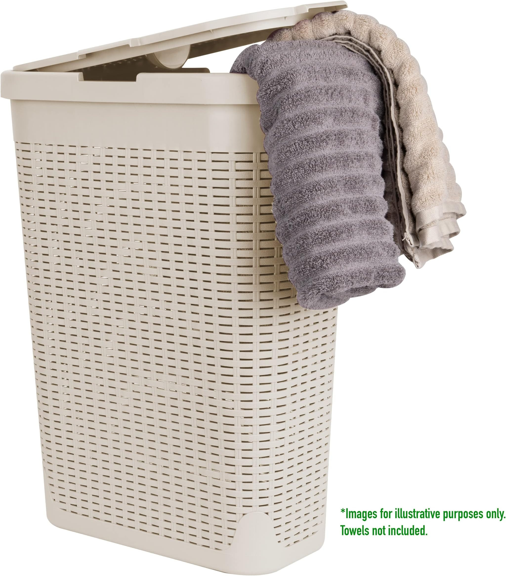 Mind Reader 40 Liter Slim Laundry Basket, Laundry Hamper with Cutout Handles, Washing Bin, Dirty Clo | Amazon (US)