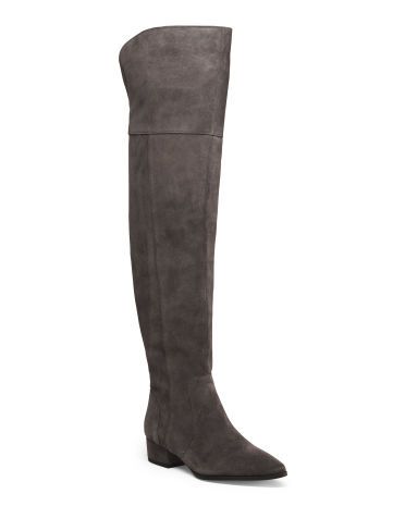 Pointy Toe Over The Knee Suede Boots | TJ Maxx